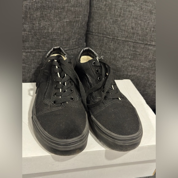 Vans Old Skool Womens Size 6.5 Men 5 Triple Black Athletic Skateboard Sneakers - Picture 7 of 16